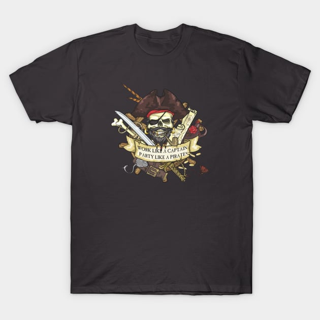 Party like a pirate T-Shirt by ZombieNinjas